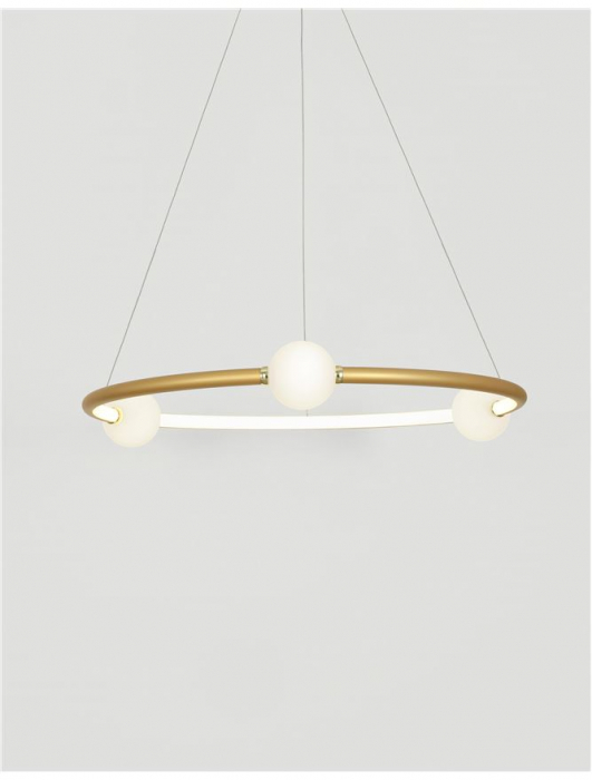 9820600 Suspensie Nova Luce CELIA LED 36W 2036lm 3000K IP20 Aluminiu Sticla Satin Gold [3]