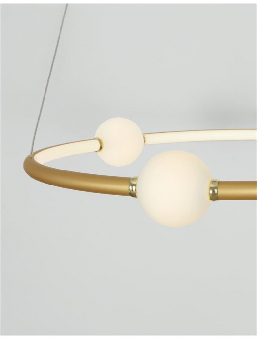 9820600 Suspensie Nova Luce CELIA LED 36W 2036lm 3000K IP20 Aluminiu Sticla Satin Gold [5]