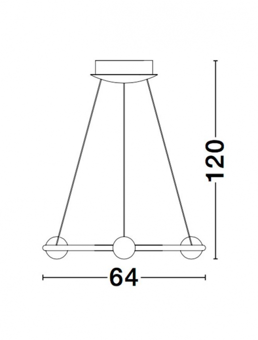 9820600 Suspensie Nova Luce CELIA LED 36W 2036lm 3000K IP20 Aluminiu Sticla Satin Gold [7]