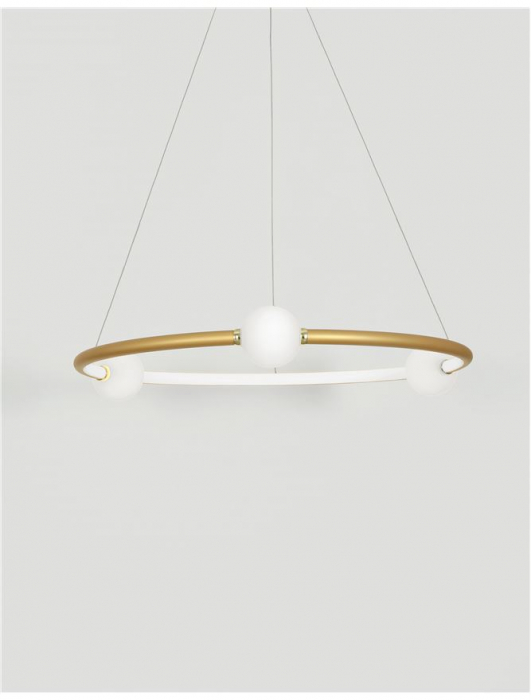 9820600 Suspensie Nova Luce CELIA LED 36W 2036lm 3000K IP20 Aluminiu Sticla Satin Gold [4]