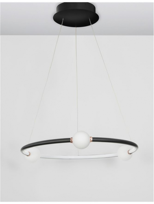 9820601 Suspensie Nova Luce CELIA LED 36W 2036lm 3000K IP20 Aluminiu Sticla Black [4]