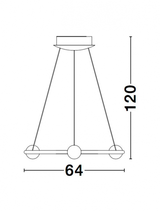 9820601 Suspensie Nova Luce CELIA LED 36W 2036lm 3000K IP20 Aluminiu Sticla Black [6]