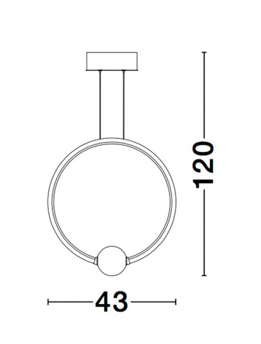 9820604 Suspensie Nova Luce CELIA LED 25,6W 1370lm 3000K IP20 Aluminiu Sticla Satin Gold NOVALUCE [7]