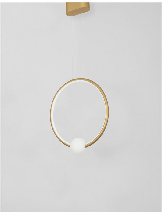 9820604 Suspensie Nova Luce CELIA LED 25,6W 1370lm 3000K IP20 Aluminiu Sticla Satin Gold NOVALUCE [4]