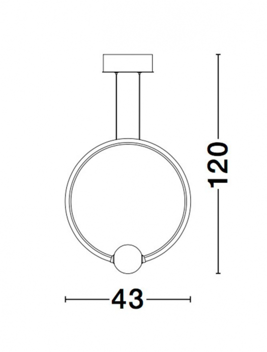 9820605 Suspensie Nova Luce CELIA LED 25,6W 1370lm 3000K IP20 Aluminiu Black [7]