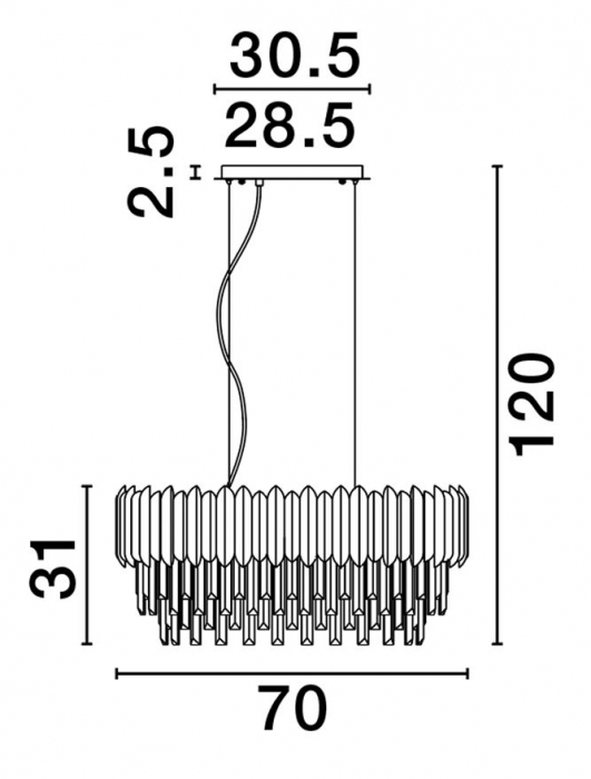 9824076 Lustra Nova Luce MAGNOLIA E14 5x5W   Aluminium & Crystal Chrome  IP20 [3]