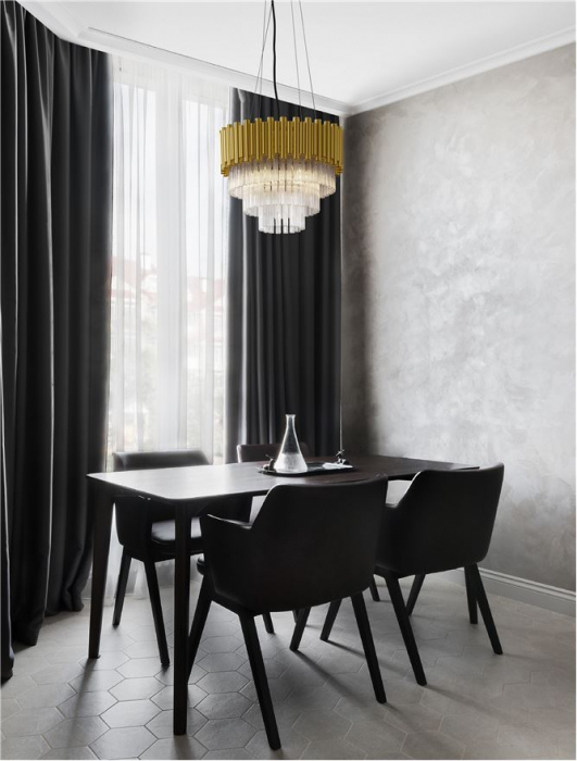 9824080 Lustra Nova Luce MAGNOLIA E14 5x5W   Aluminium & Crystal Gold  IP20 [2]
