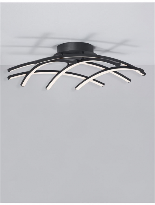 9848136 Plafoniera Nova Luce NARVI LED 36W 1800lm 3000K IP20 Aluminiu/Acril Sandy Black [3]