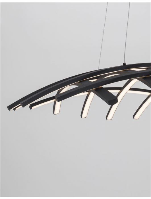 9848138 Suspensie Nova Luce NARVI LED 83W 4000lm 3000K IP20 Aluminiu/Acril Sandy Black [4]