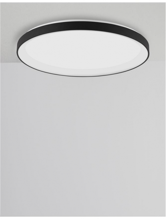 9853676 Plafoniera Nova Luce PERTINO LED 50W 3134lm 3000K Aluminium & Acrylic Sandy Black Dimabil Triac IP20 [4]