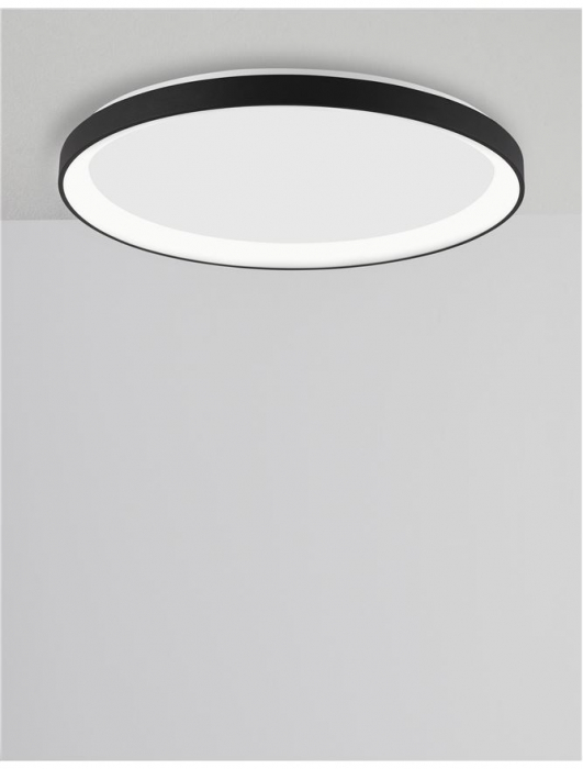 9853676 Plafoniera Nova Luce PERTINO LED 50W 3134lm 3000K Aluminium & Acrylic Sandy Black Dimabil Triac IP20 [3]