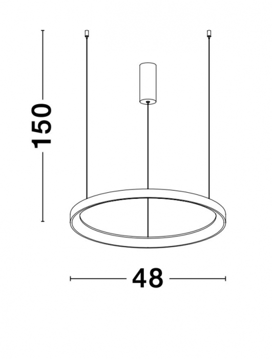 9853681 Suspensie Nova Luce PERTINO LED 38W 2280lm 3000K IP20 Aluminiu/Acril Sandy White [3]