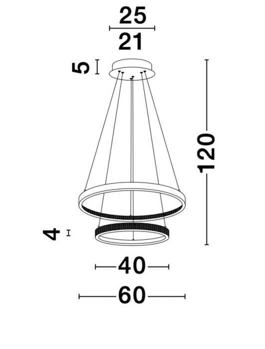 9862852 Suspensie Nova Luce PRESTON LED 60W 3113lm 3000K IP20 Aluminiu/Acril  Antique Gold Brass [6]