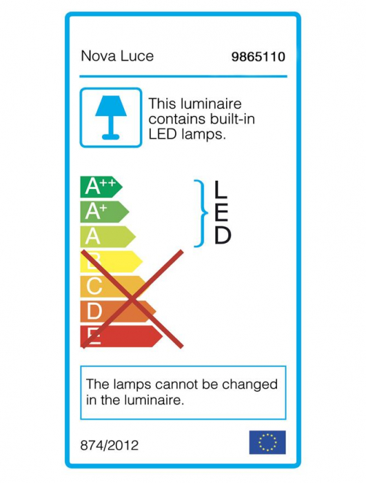 9865110 Suspensie Nova Luce PRESTON LED 60W 4030lm 3000K IP20 Aluminiu/Acril Sandy Black [7]