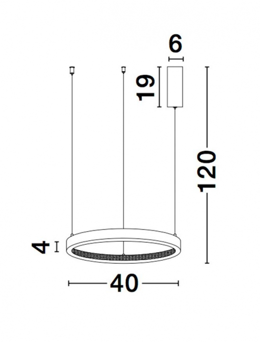 9865140 Suspensie Nova Luce PRESTON LED 25W 1800lm 3000K IP20 Aluminiu/Acril Sandy Black [7]