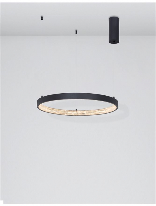 9865160 Suspensie Nova Luce PRESTON LED 37W 2264lm 3000K IP20 Aluminiu/Acril Sandy Black [4]