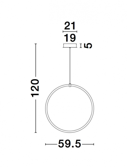 9892163 Suspensie Nova Luce GIRDINO LED 30W 2700lm 3000K IP20 Aluminiu/Acril Sandy Black [7]