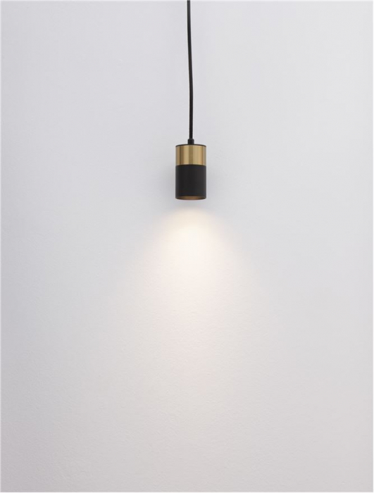 9911524 Pendul Nova Luce PONGO GU10 1x10W   Aluminium Sandy Black & Gold  IP20 [4]