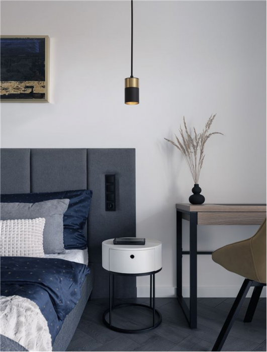 9911524 Pendul Nova Luce PONGO GU10 1x10W   Aluminium Sandy Black & Gold  IP20 [2]