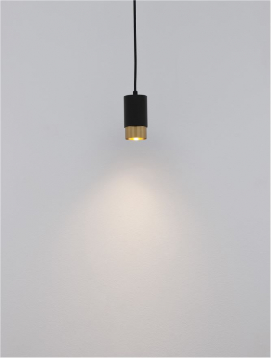 9911526 Pendul Nova Luce PONGO GU10 1x10W   Aluminium Sandy Black & Gold  IP20 [4]