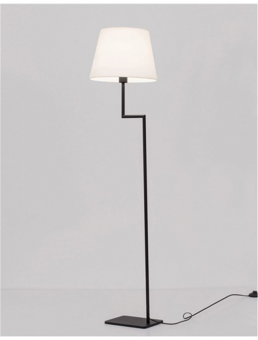 9919153 Lampadar Nova Luce SAVONA E27 1x12W   Aluminium & Fabric Shade Sandy Black  IP20 [5]