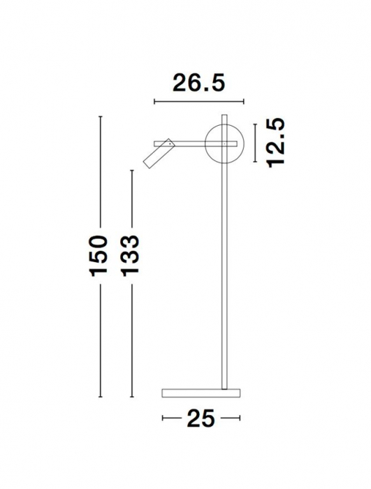 9919532 Lampadar Nova Luce JOLINE LED 9W 650lm 3000K IP20 Glass/Metal Sandy Black White Opal [7]