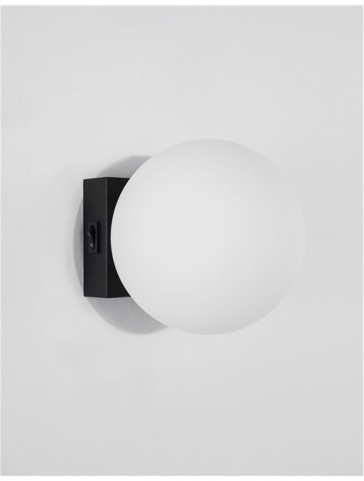 9919601 Aplica Nova Luce JOLINE LED 6W 445lm 3200K Metal/Aluminium & Opal Glass Sandy Black Nedimabil IP20 [3]