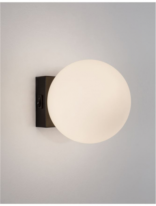 9919601 Aplica Nova Luce JOLINE LED 6W 445lm 3200K Metal/Aluminium & Opal Glass Sandy Black Nedimabil IP20 [4]