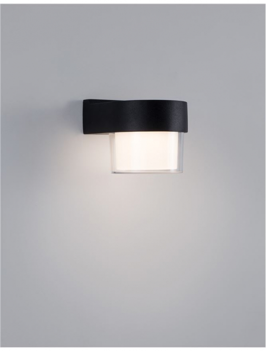 9925665 Aplica Nova Luce DARF LED 5W 420lm 3000K IP65 Aluminium ABS Diffuser Sandy Black CRI>80 Beam Angle 104° Light Down [4]