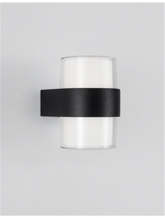 9925666 Aplica Nova Luce DARF LED 2x5W 690lm 3000K IP65 Aluminium ABS Diffuser Sandy Black CRI>80 Beam Angle 115° Light Up & Down [2]