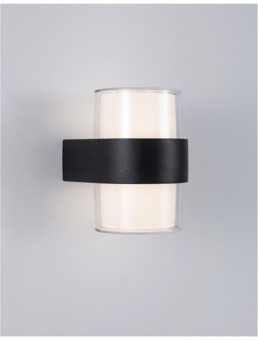 9925666 Aplica Nova Luce DARF LED 2x5W 690lm 3000K IP65 Aluminium ABS Diffuser Sandy Black CRI>80 Beam Angle 115° Light Up & Down [3]