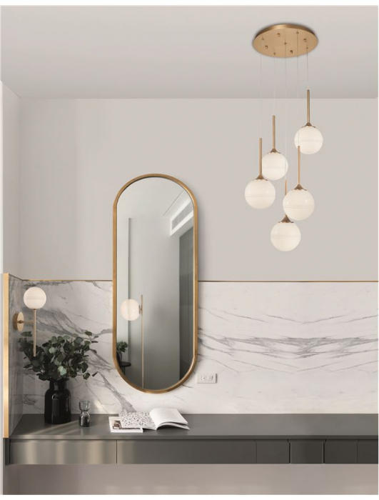 9960617 Aplica Nova Luce CANTONA G9 1x5W IP20 Glass White Opal Gold NOVALUCE [2]