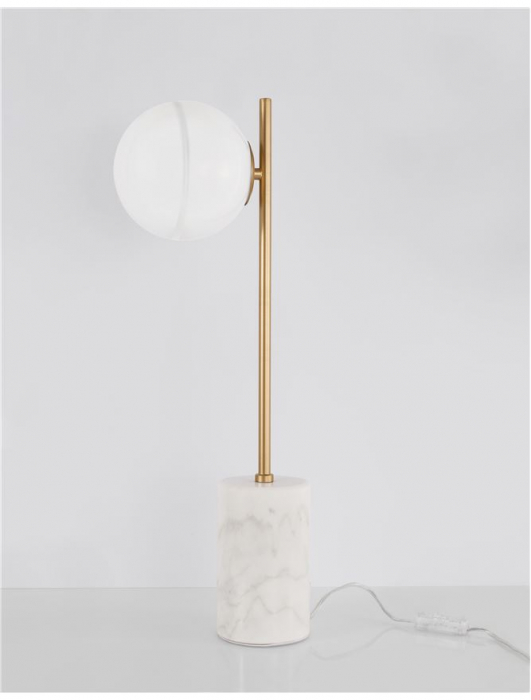 9960618 Veioza Nova Luce CANTONA G9 1x5W IP20 Glass White Opal Gold NOVALUCE [3]