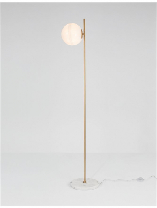 9960619 Lampadar Nova Luce CANTONA E27 1x12W IP20 Glass White Opal Gold [3]