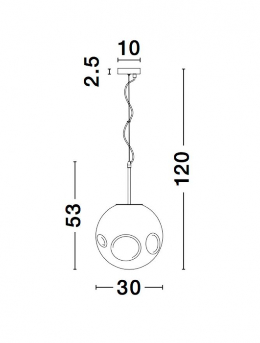 9988104 Suspensie Nova Luce MAYAN E27 1x12W IP20 Chrome Metal Champagne Glass Chrome [4]