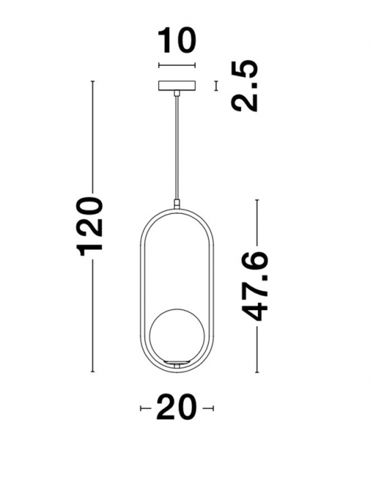 9988170 Pendul Nova Luce OBITAR G9 1x5W IP20 Glass/Metal Opal Brass Gold [4]