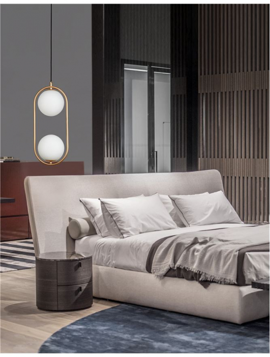 9988171 Pendul Nova Luce OBITAR G9 2x5W IP20 Glass/Metal Opal Brass Gold [4]