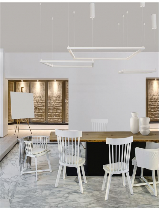 9990731 Lustra Nova Luce ETERNA LED 50W 3818lm 3000K Aluminium & Acrylic Sandy White Dimabil Triac IP20 [2]