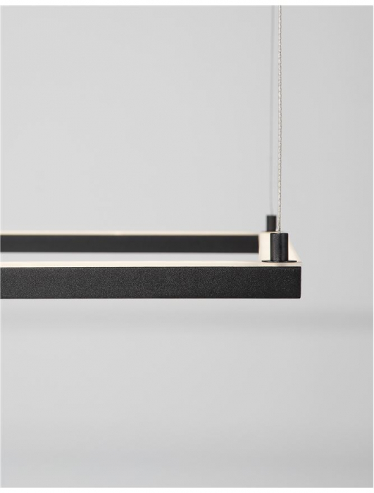 9990732 Lustra Nova Luce ETERNA LED 50W 3818lm 3000K Aluminium & Acrylic Sandy Black Dimabil Triac IP20 [6]