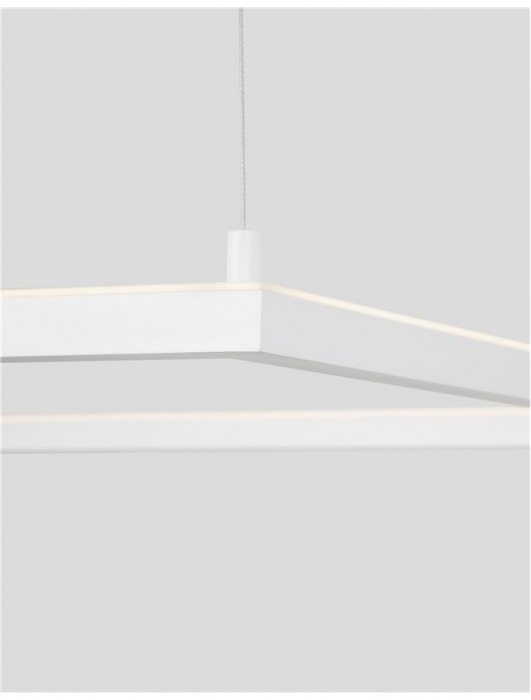 9990733 Lustra Nova Luce ETERNA LED 40W 3000lm 3000K Aluminium & Acrylic Sandy White Dimabil Triac IP20 [5]