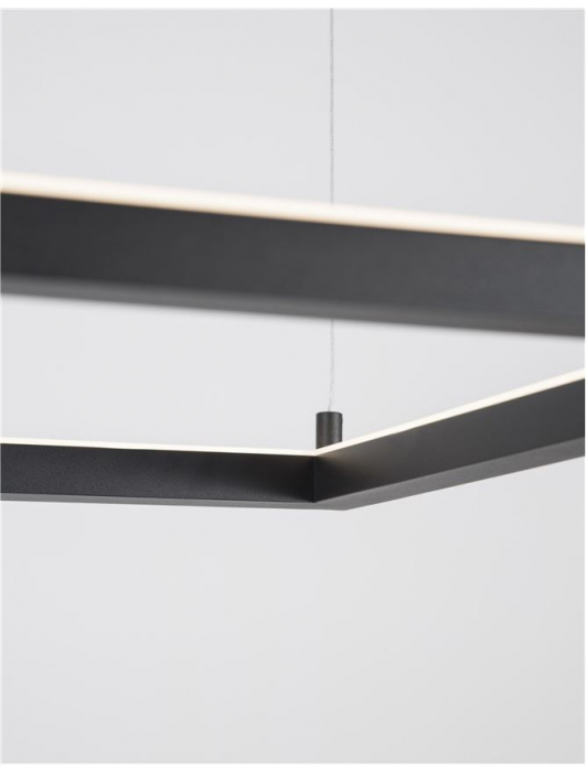 9990736 Lustra Nova Luce ETERNA LED 30W 2188lm 3000K Aluminium & Acrylic Sandy Black Dimabil Triac IP20 [5]