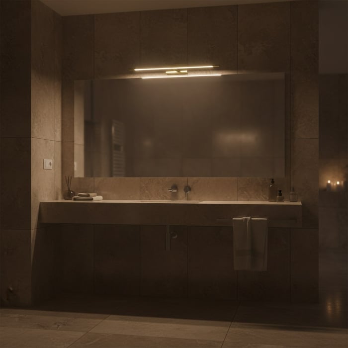 Aplica baie Milagro Klimt LED 12W 1320 lm 3000K/4000K/6000K 230V Gold Metal & Plastic IP44 [4]