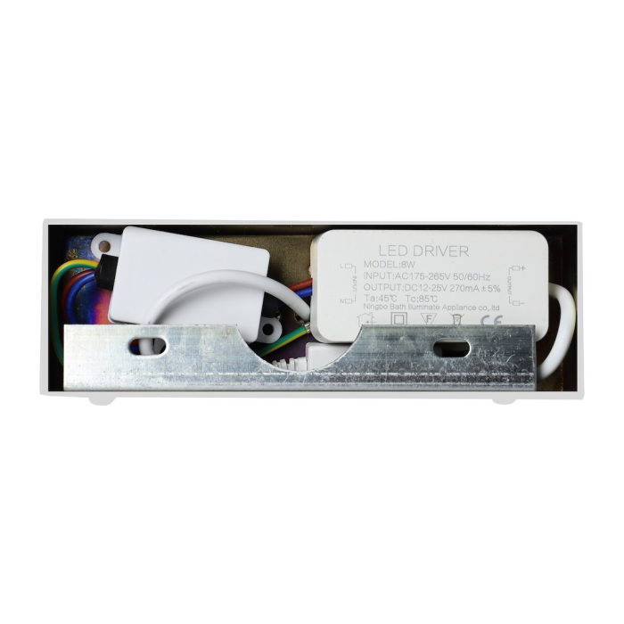 Aplica baie Milagro Klimt LED 12W 1320 lm 3000K/4000K/6000K 230V White Metal & Plastic IP44 [8]