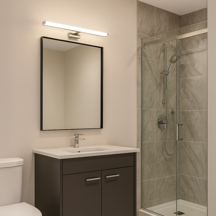 Aplica baie Milagro Mirore LED 10W 1100 lm 4000K 230V Silver Plastic IP44 [2]