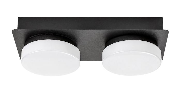 Aplica baie Rabalux Attichus LED 11W 1200lm 4000K metal plastic negru mat alb IP44 [3]