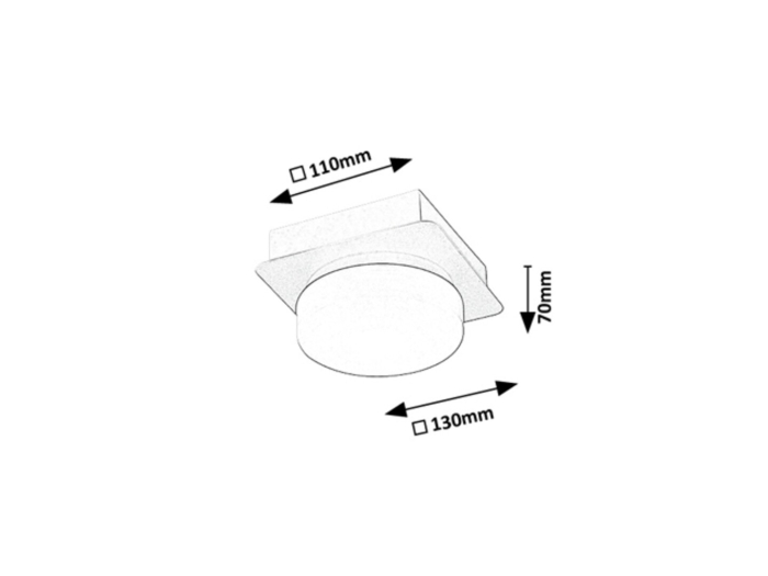 Aplica baie Rabalux Attichus LED 5W 670lm 4000K metal plastic negru mat alb IP44 [6]