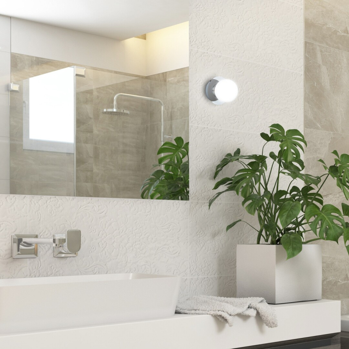Aplica baie Rabalux Becca G9 1X MAX 28W  metal sticlă crom IP44 [4]