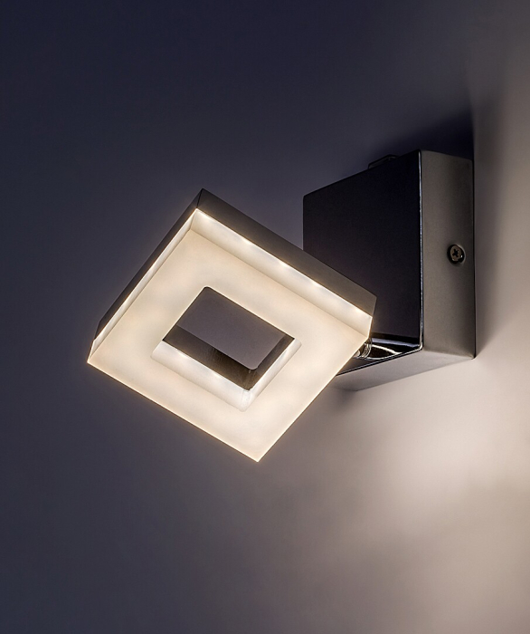 Aplica baie Rabalux Blas LED 5W 530lm 4000K metal plastic crom alb IP44 [5]