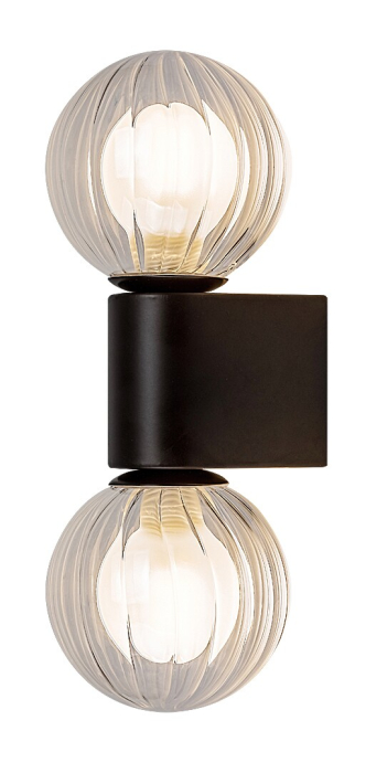 Aplica baie Rabalux Colzar G9 2x MAX 3,5W  metal sticlă negru mat IP44 [4]