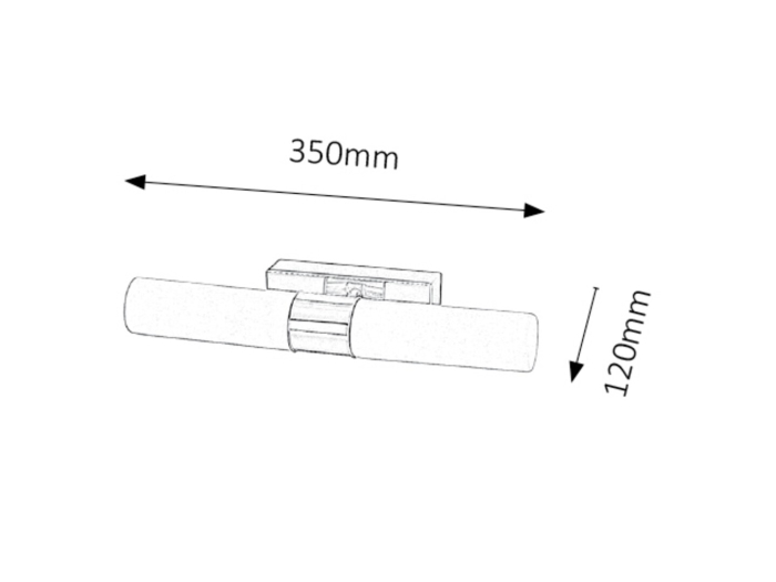 Aplica baie Rabalux Jim LED 2x 5W 800lm 4000 metal chrome stil modern 230V, 50Hz IP44 5750 [4]